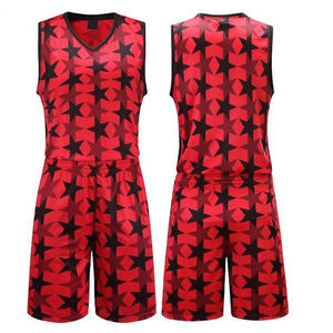 Ensemble d'uniformes de basketball pour hommes adultes en polyester/coton respirant de haute qualité, sans manches, avec logo personnalisé - Nouvelle arrivée - Product Image 1