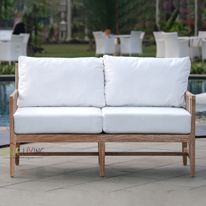 Sofa Sweden Love Chair Solid Teak Deep Seating Garden Sofa Rope Weave Sides Coussins inclus canapés de jardin pour Villa Obtenir un devis - Product Image 5