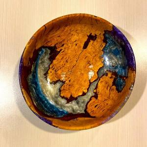 Bol en résine époxy poli, classique, écologique, luxueux, élégant, vert sarcelle, pour salade/fruits, cadeau, fait à la main, vaisselle de maison - Product Image 6