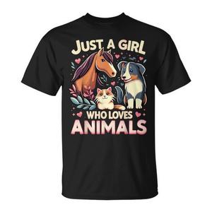 Maglietta promozionale Just a Girl for Who Loves Animals - Product Image 1