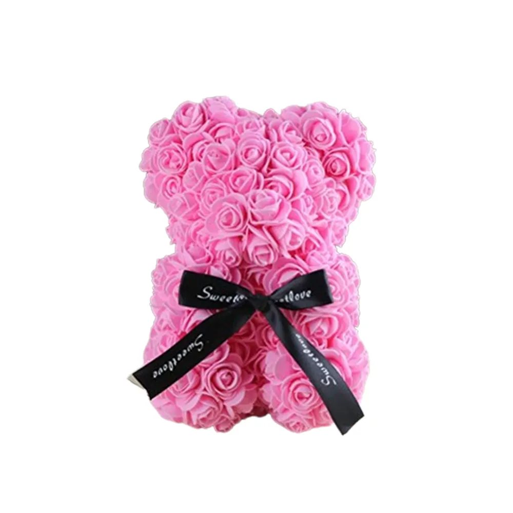 Nieuwste Collectie Roze Roos Teddybeer 25Cm Mooi Hart Rose Beer Voor Valentijnsdag Jubileum Geschenken