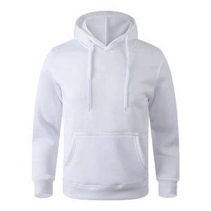 Sweat-shirt à capuche gris pour homme, coupe classique, couleur unie, en molleton de coton, pull décontracté avec poche avant, idéal pour l'automne - Product Image 3