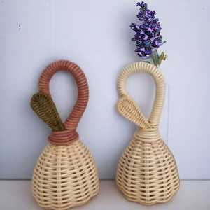 Precio barato tejido a mano ratán sonido sonajero juguetes mimbre bebé sonajero hecho a mano mimbre ratán agitador para niño ratán guardería juguete - Product Image 2