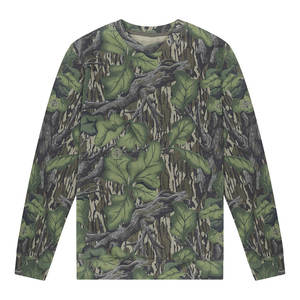 Sudadera con Estampado de Camuflaje para Hombre, Diseño de Camuflaje Personalizado, Cuello Redondo, Manga Larga, Felpa de Algodón, Estilo Urbano - Product Image 1