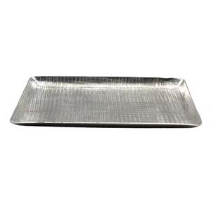 Plateau en aluminium moulé martelé pour collations et boissons Serveur durable pour une utilisation dans un restaurant ou toute fête Get Together - Product Image 2