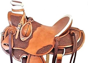 Selle de cheval en cuir de haute qualité DD Treeless Saddle Tack Premium Western selle produits de course de chevaux anglais de l'Inde - Product Image 2