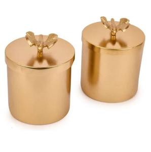 Set of 3 Enamel Metal Iron <b>Sugar</b> <b>Coffee</b> and <b>Tea</b> Storage Jars With Wood Lid Hand Made <b>Canister</b> for Home Hotel Restaurant - Product Image 4