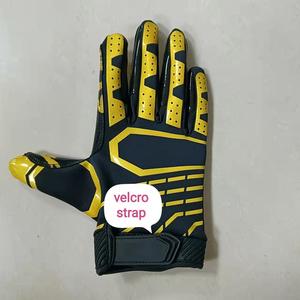 2025 guantes profesionales de fútbol americano de Rugby para hombres de diseño personalizado guantes receptores de cuero ligeros - Product Image 4
