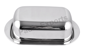 High Quality Silver Color Butter Dish <b>with</b> <b>Lid</b> Durable <b>Bowls</b> for Serving Butter - Product Image 2