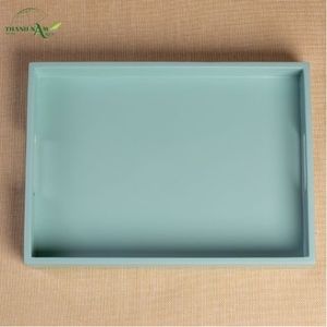 ถาดเสิร์ฟไม้ไผ่ทำมือ 100% ไม้ไผ่ธรรมชาติ น้ำหนักเบา เคลือบเงา เป็นมิตรกับสิ่งแวดล้อม ทนทาน กันน้ำ ปลอดภัยสำหรับอาหาร - Product Image 2