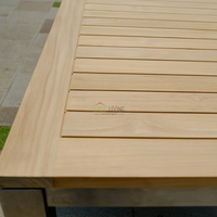 Table à manger carrée en bois massif, style minimaliste, pour hôtel ou extérieur, avec taille personnalisable – Offre Spéciale