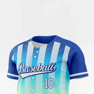 Fabricant professionnel de maillots de baseball personnalisés, uniformes d'équipe, impression sérigraphique, impression de logo personnalisée, OEM, 100% polyester - Product Image 5
