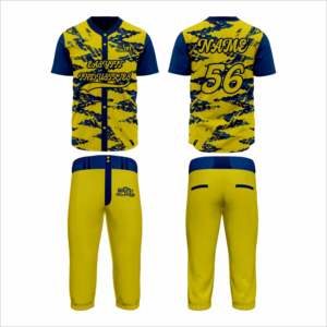 Ensemble uniforme de baseball et de softball pour hommes EasyFit Industries en gros, 100% polyester, séchage rapide, col rond, poches, haute qualité - Product Image 5