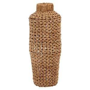 Vase à fleurs en rotin fabriqué à la main avec des détails tissés uniques pour la décoration et le style de l'espace salon ou bureau - Product Image 5