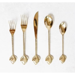 Couverts élégants utilisés dans les ustensiles de cuisine de table café usage domestique couverts en bois pur poignée de concepteur en bois ensemble de 3 cuillères fourchette couteau - Product Image 3