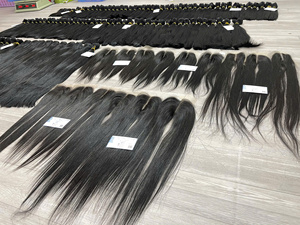12A Paquetes de cabello humano vietnamita crudo Proveedor al por mayor 100% Color natural Remy Crudo Cutícula alineada Virgen Hueso Cabello liso - Product Image 2