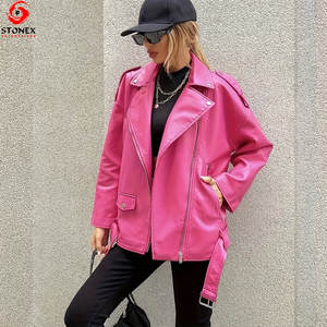 Veste en cuir pour femmes, design tendance, vente bon marché, veste en cuir unie pour femmes, logo personnalisé, service OEM - Product Image 5