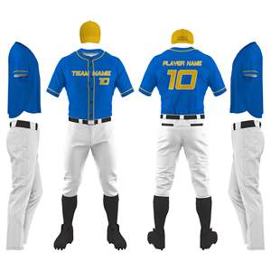 Uniforme de béisbol personalizado para adultos y jóvenes, tela de secado rápido, nombre del equipo OEM y logotipo sublimado/bordado - Product Image 2