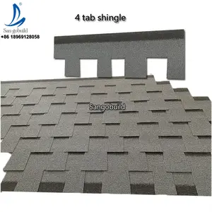 Tejas de techo de asfalto, materiales de construcción de 4 lengüetas, barato, en venta, azulejos de mosaico para techo prefabricado