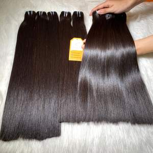 Extensions de cheveux à trame droite en os à prix réduit, cheveux vietnamiens bruts de couleur naturelle jusqu'à 40 pouces pour la fabrication de perruques - Product Image 1