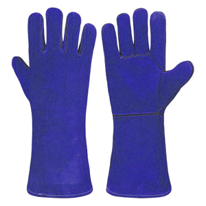 Guantes de seguridad industrial de cuero de vaca ignífugos, resistentes a la abrasión, para barbacoa, asar, carne, soldadores, guantes - Product Image 2
