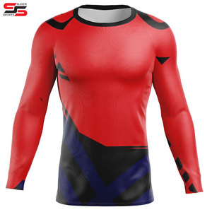 <b>Compression</b> <b>Shirts</b> <b>Custom</b> Made <b>Design</b> Your Own Sublimated Printing Rash Guard Wholesale High Quality Gym Fitness <b>Shirt</b> - Product Image 3