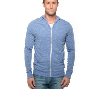 Sudadera con Capucha Unisex de Mezcla Triple con Cremallera, Sudadera con Capucha Personalizada con Bordado y Etiqueta Privada - Product Image 3