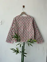 Veste matelassée réversible en coton et lin pour femme, de qualité supérieure, fabriquée à la main en Inde, style Jaipuri, imprimée à motifs floraux, collection automne-hiver