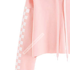 Moda de tendencia para mujer, sudaderas con capucha cortas personalizadas, sudaderas con capucha cortas de secado fácil para mujer, sudaderas con capucha cortas bordadas con tasa de fábrica para mujer - Product Image 5