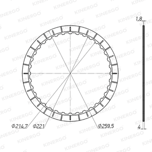 Plaque de friction FAW01F1 pour Aisin Warner VW / Audi TR-60SN, embrayage captif 09D, embrayage captif - Product Image 2