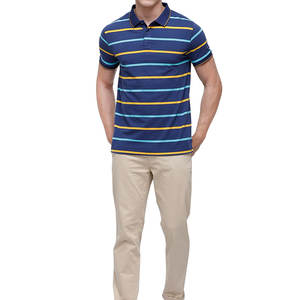 Polo décontracté unisexe grande taille pour homme, manches courtes, couleur unie, tissu en polyester tricoté, logo personnalisé, polo pour homme - Product Image 4