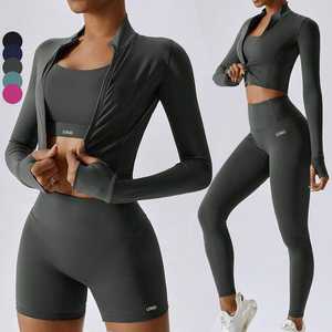 Conjunto Deportivo de 2 Piezas para Mujer, Sujetador Deportivo de Yoga, Ropa Deportiva sin Costuras, Cintura en Forma de V Elástica, Secado Rápido y Transpirable - Product Image 2