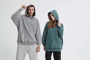 Sudadera con Capucha Vintage de Alta Calidad, Lavado Ácido Desgastado, Personalizada, Impresión Digital de Gran Peso, Ropa de Invierno Ecológica Unisex - Product Image 6