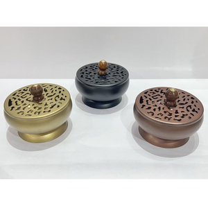 สินค้าที่ดีที่สุดในเครื่องหอมธูปหอมอะโรมัลมีรูปทรงกลมพร้อมฝาตัดด้วยเลเซอร์ชุดของตกแต่งสำเร็จรูป3ชิ้น - Product Image 1