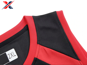 2025 uniforme de baloncesto negro rojo más vendido ropa deportiva cómoda logotipo personalizado nombre del equipo conjuntos impresos estilo transpirable - Product Image 4