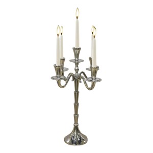 Elegante Centro de Mesa de Metal Blanco Envejecido de 5 Brazos para Decoración de Bodas y Fiestas en Casa - Product Image 5
