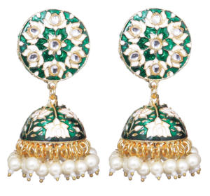 Ensemble de bijoux de mariage et de fiançailles en alliage plaqué or, style antique, fait à la main, bijoux religieux, boucles d'oreilles vertes - Product Image 1