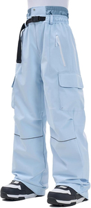 Invierno hombres impermeable holgado ropa de esquí de gran tamaño pantalones de snowboard impermeable transpirable totalmente costura sellado babero pantalón de esquí - Product Image 5