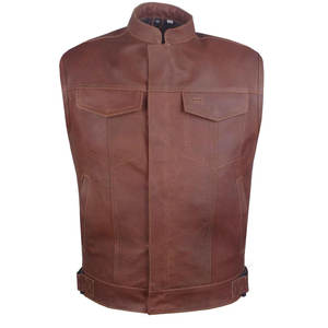 Chaleco de Cuero para Hombre al por Mayor Personalizado, Chaleco Transpirable de Alta Calidad para Venta en Línea, Chaleco de Cuero para Hombre de Buena Calidad - Product Image 2