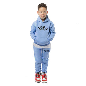 Conjunto de 2 Piezas de Sudadera con Capucha y Pantalones Deportivos para Niños, Precio Económico al por Mayor, Alta Calidad, Personalizable, Felpa Francesa, Traje Deportivo Informal de Algodón para Adultos - Product Image 1