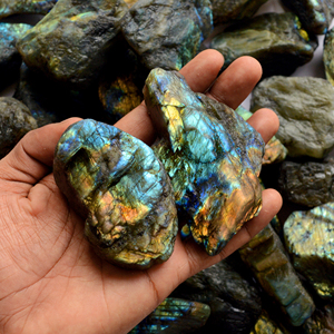 Dhorgems Wholesale Natural Multi Fire Labradorite Flashy Healing <b>Crystal</b> Jewelry Lot <b>Raw</b> Rough Color Change Effect Gemstone - Product Image 4