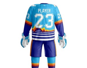 ชุดกีฬาสำหรับผู้ชายเครื่องแบบฮ็อกกี้น้ำแข็งเทรนด์ท่อนบนต่อต้านริ้วรอยชุดฮ็อกกี้น้ำแข็ง - Product Image 2