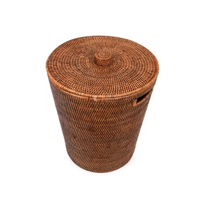 ตะกร้าผ้าหวายมีฝาปิด ตะกร้าผ้าหวายสานมือสำหรับห้องน้ำและจัดเก็บของใช้ในบ้าน สำหรับตกแต่งบ้าน ขายส่ง - Product Image 5