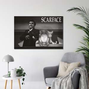 โปสเตอร์ผ้าใบลายสการ์เฟซสไตล์โมเดิร์นตกแต่งผนังกรอบสีดำ - Product Image 2