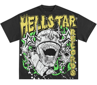 Yüksek kalite 100% pamuk ağır boy Tshirt özel 3D köpük puf baskı logosu T-shirt erkekler için Streetwear Tee erkekler T gömlek