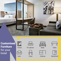 Ensemble de canapés de chambre à coucher, meubles de salon, fournisseur de 2 à 5 étoiles, solutions de meubles d'hôtel, bois d'ingénierie de qualité E0 E1