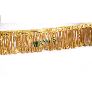 Flecos dorados personalizados para decoración de banderas, flecos dorados de alta calidad, tamaño de 2cm a 8cm, venta al por mayor - Product Image 6