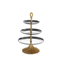 Support à gâteau en métal fait main personnalisé en gros, forme et taille uniques, décorations de table pour mariage indien, logo personnalisé durable KHAN