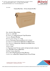 150L Ice <b>Cooler</b> Box Premium Quality Long Cooling Duration <b>for</b> Outdoor Adventures Camping & <b>Home</b> Use - Product Image 2