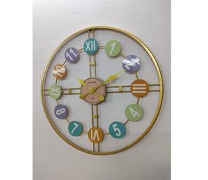 Ak horloge murale numérique moderne décorative en laiton doré pour la maison - Product Image 1